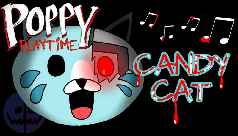 Candy Cat Poppy Playtime рисунок в виде терминатора